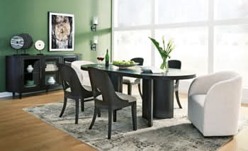 Rowanbeck Oval Dining Room Table - HER Home Design Boutique
